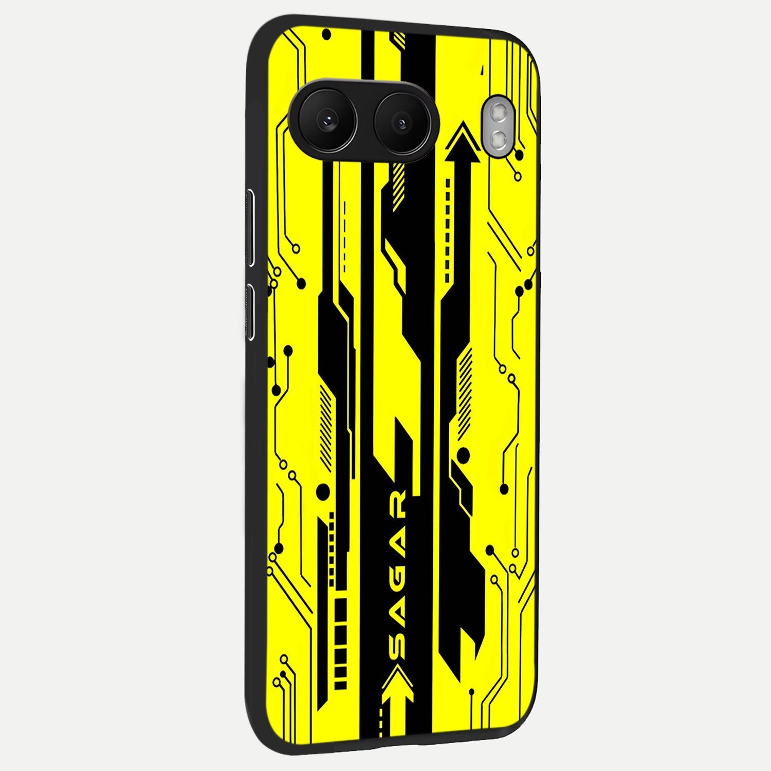  Electric Pulse CYBERPUNK Custom Name back cover For Oneplus Nord 4 slim fit glass case with vibrant aesthetic design