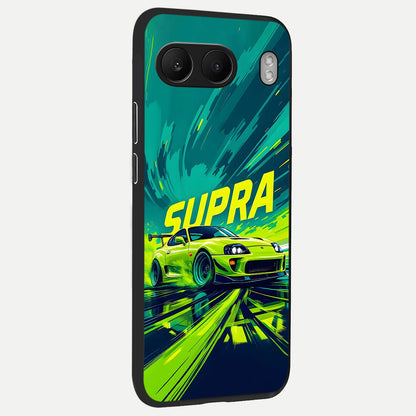  Electric Supra Thunder back cover For Oneplus Nord 4 slim fit glass case with vibrant aesthetic design