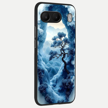  Frozen Serenity Gate back cover For Oneplus Nord 4 slim fit glass case with vibrant aesthetic design