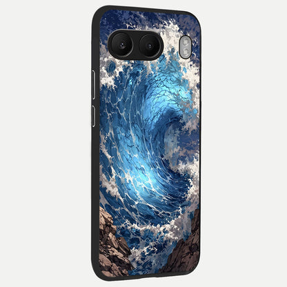  Giant Ocean Wave back cover For Oneplus Nord 4 slim fit glass case with vibrant aesthetic design