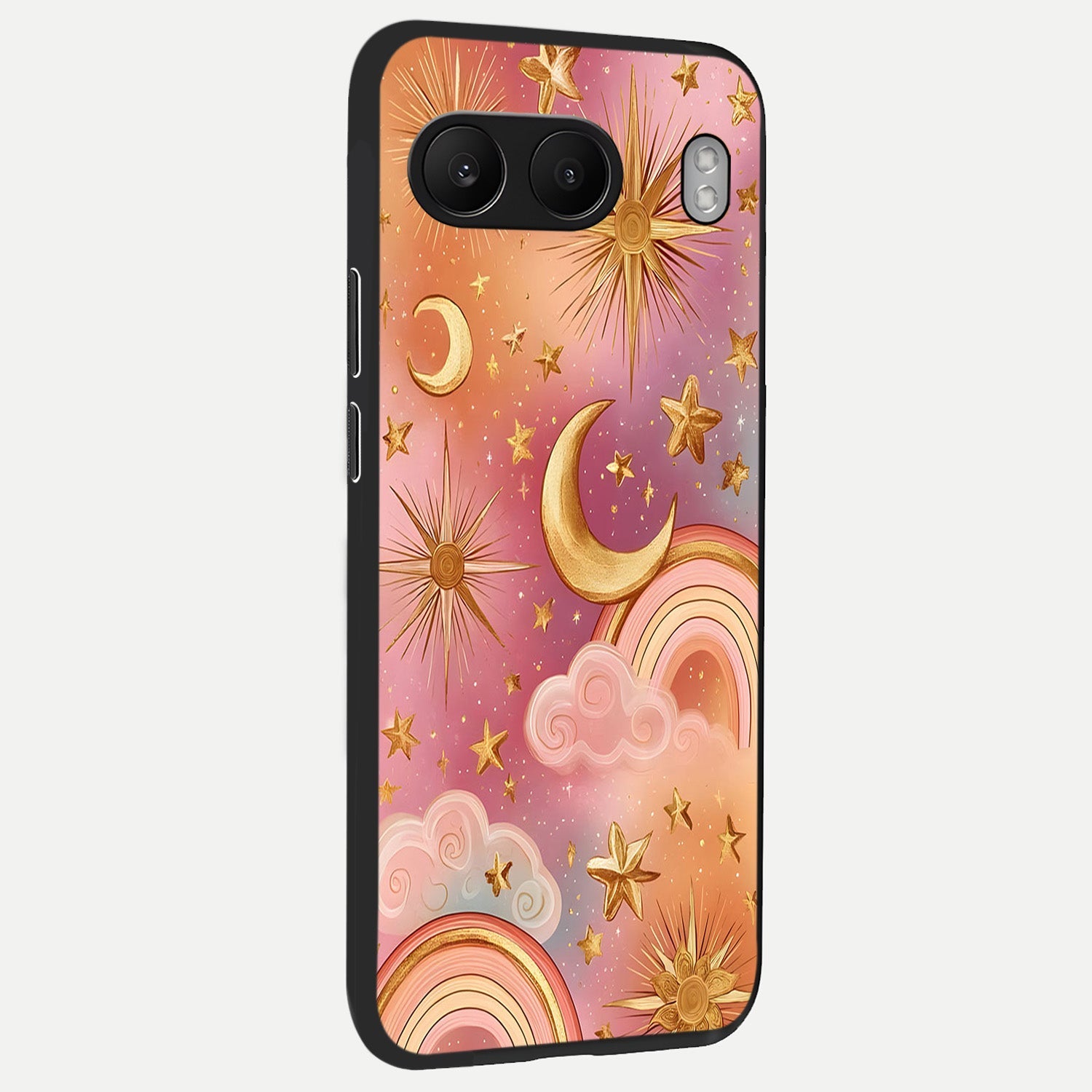  Golden Celestial Dreams back cover For Oneplus Nord 4 slim fit glass case with vibrant aesthetic design