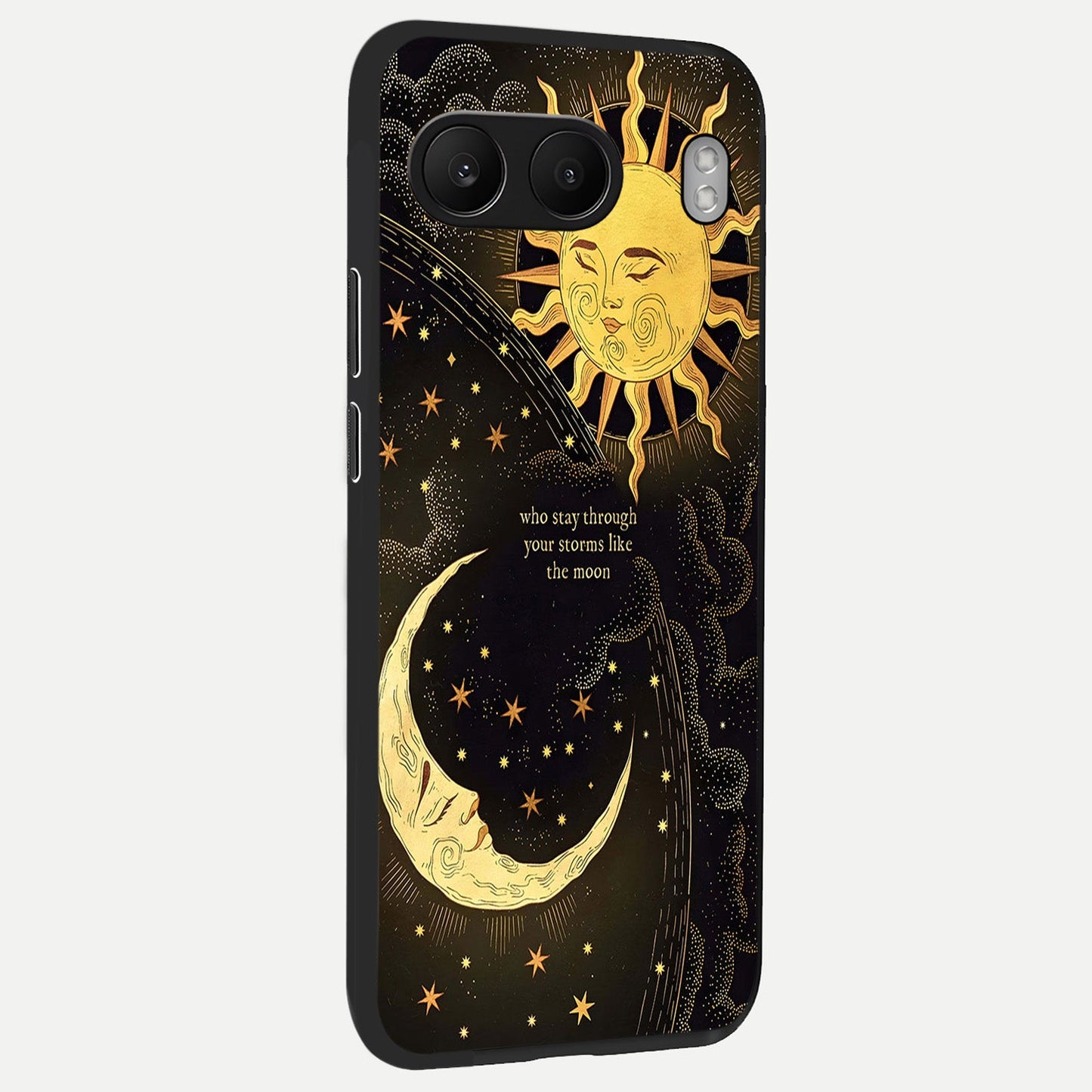  Golden Lunar Love back cover For Oneplus Nord 4 slim fit glass case with vibrant aesthetic design