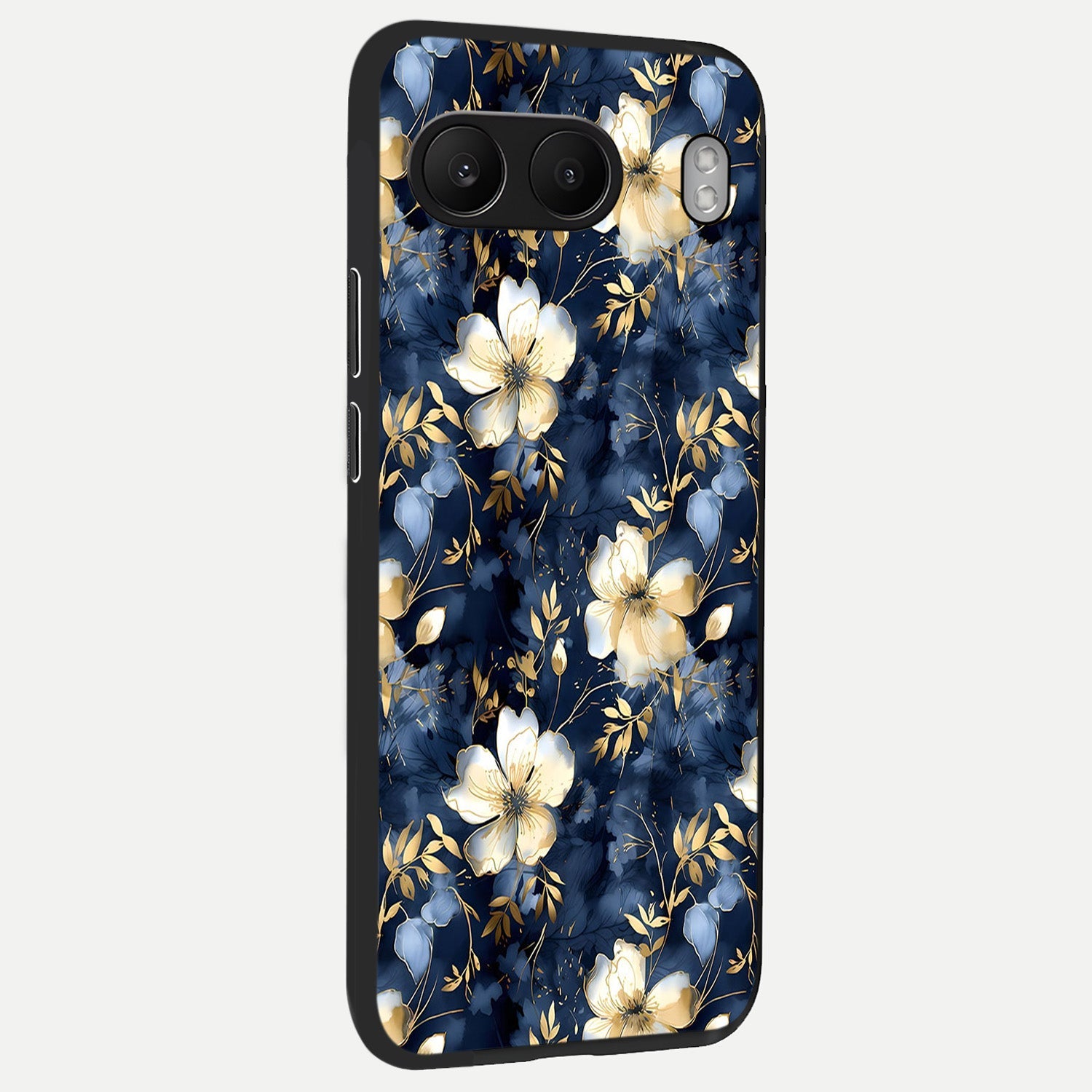  Golden Midnight Bloom back cover For Oneplus Nord 4 slim fit glass case with vibrant aesthetic design
