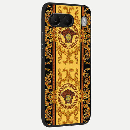  Golden Royal Heritage back cover For Oneplus Nord 4 slim fit glass case with vibrant aesthetic design