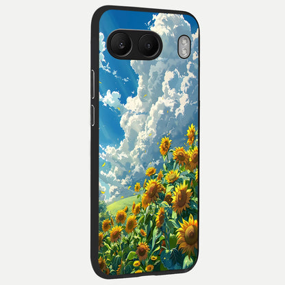  Golden Sun Glory back cover For Oneplus Nord 4 slim fit glass case with vibrant aesthetic design