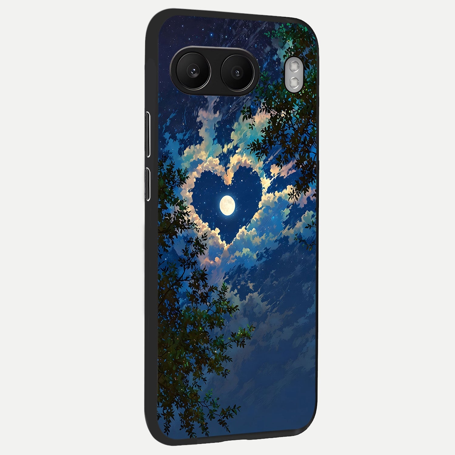  Heart With Moon Sky back cover For Oneplus Nord 4 slim fit glass case with vibrant aesthetic design