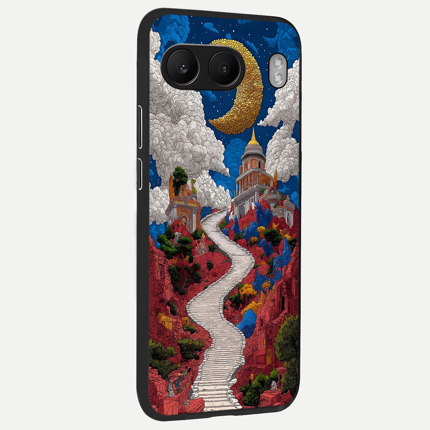  Heavenly Moon Path back cover For Oneplus Nord 4 slim fit glass case with vibrant aesthetic design
