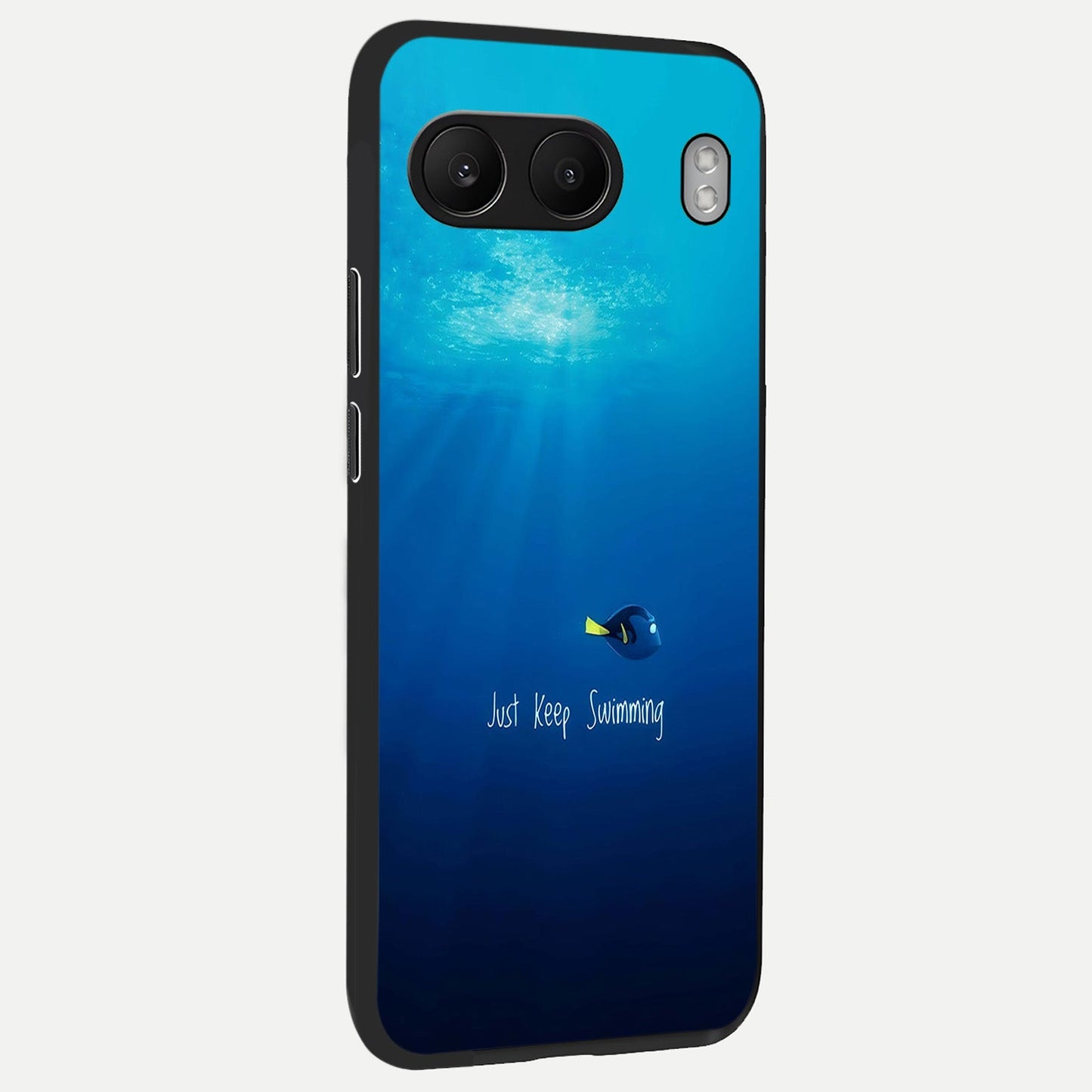  Just Keep Swimming back cover For Oneplus Nord 4 slim fit glass case with vibrant aesthetic design