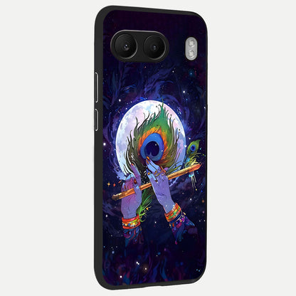  Krishna Hands Art back cover For Oneplus Nord 4 slim fit glass case with vibrant aesthetic design