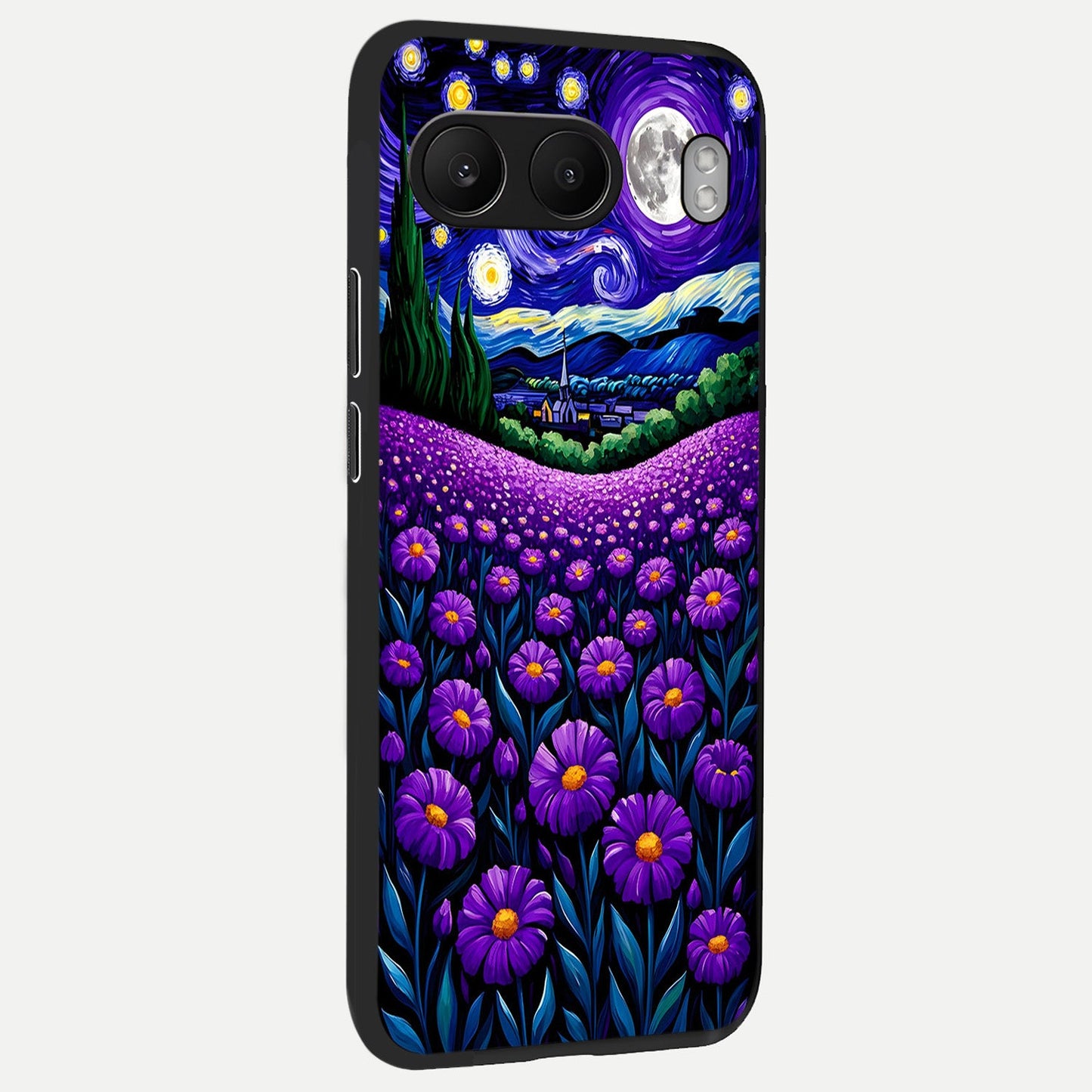  Lavender Moon Field back cover For Oneplus Nord 4 slim fit glass case with vibrant aesthetic design