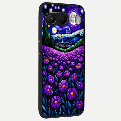  Lavender Moon Field back cover For Oneplus Nord 4 slim fit glass case with vibrant aesthetic design