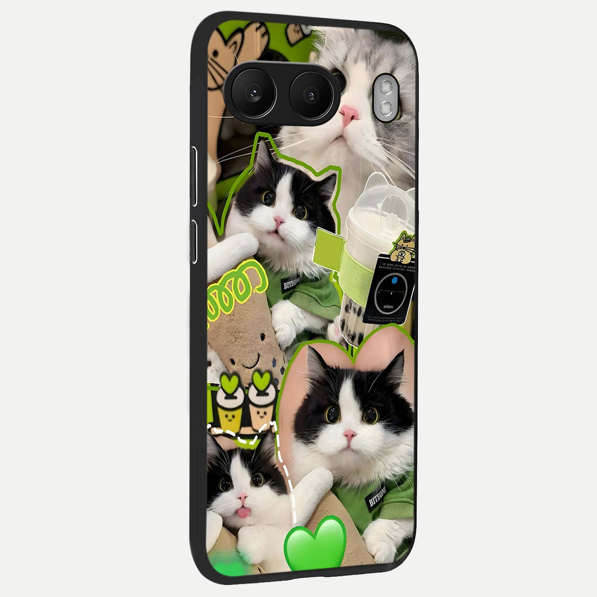  Matcha Cats Mood back cover For Oneplus Nord 4 slim fit glass case with vibrant aesthetic design