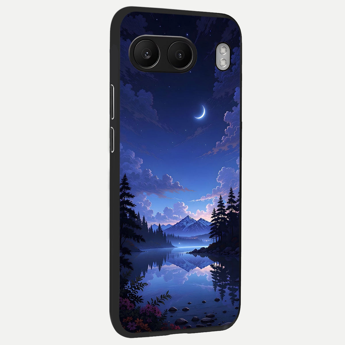  Midnight Lake Peace back cover For Oneplus Nord 4 slim fit glass case with vibrant aesthetic design