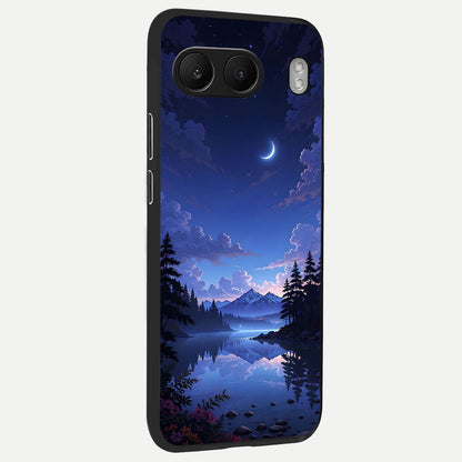  Midnight Lake Peace back cover For Oneplus Nord 4 slim fit glass case with vibrant aesthetic design