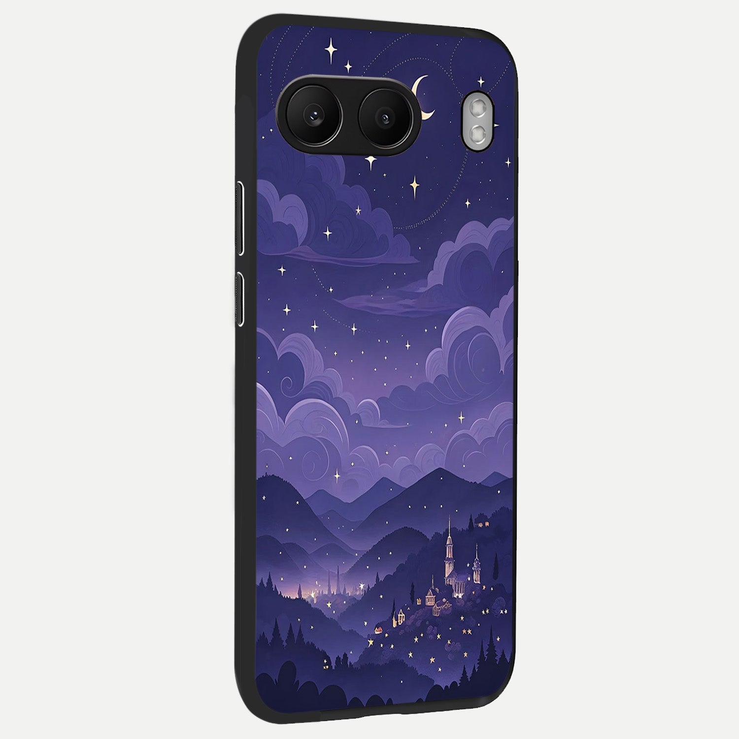  Minimal Night View back cover For Oneplus Nord 4 slim fit glass case with vibrant aesthetic design