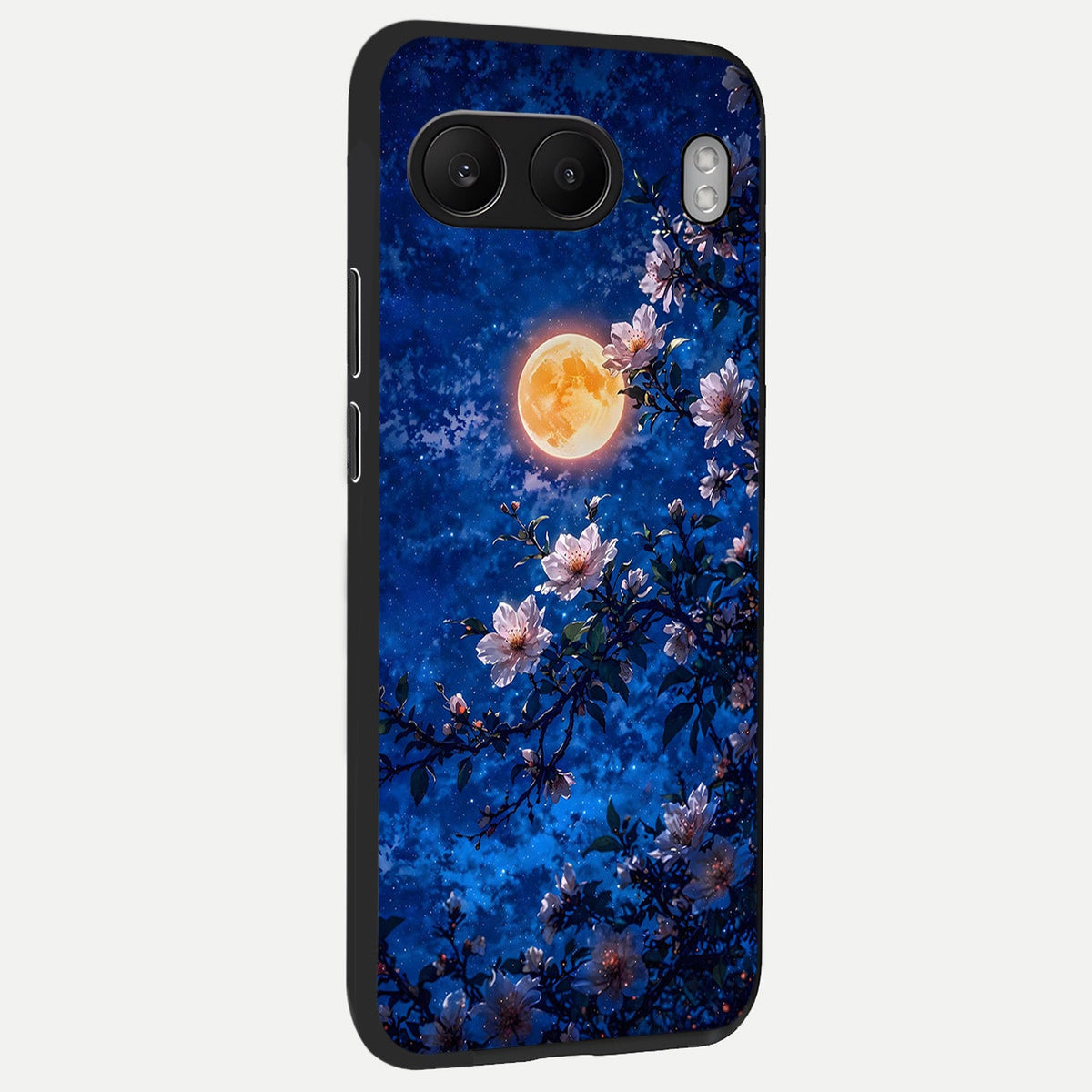 Moonlit Blossoms Night back cover For Oneplus Nord 4 slim fit glass case with vibrant aesthetic design