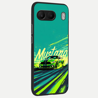  Mustang Bang back cover For Oneplus Nord 4 slim fit glass case with vibrant aesthetic design