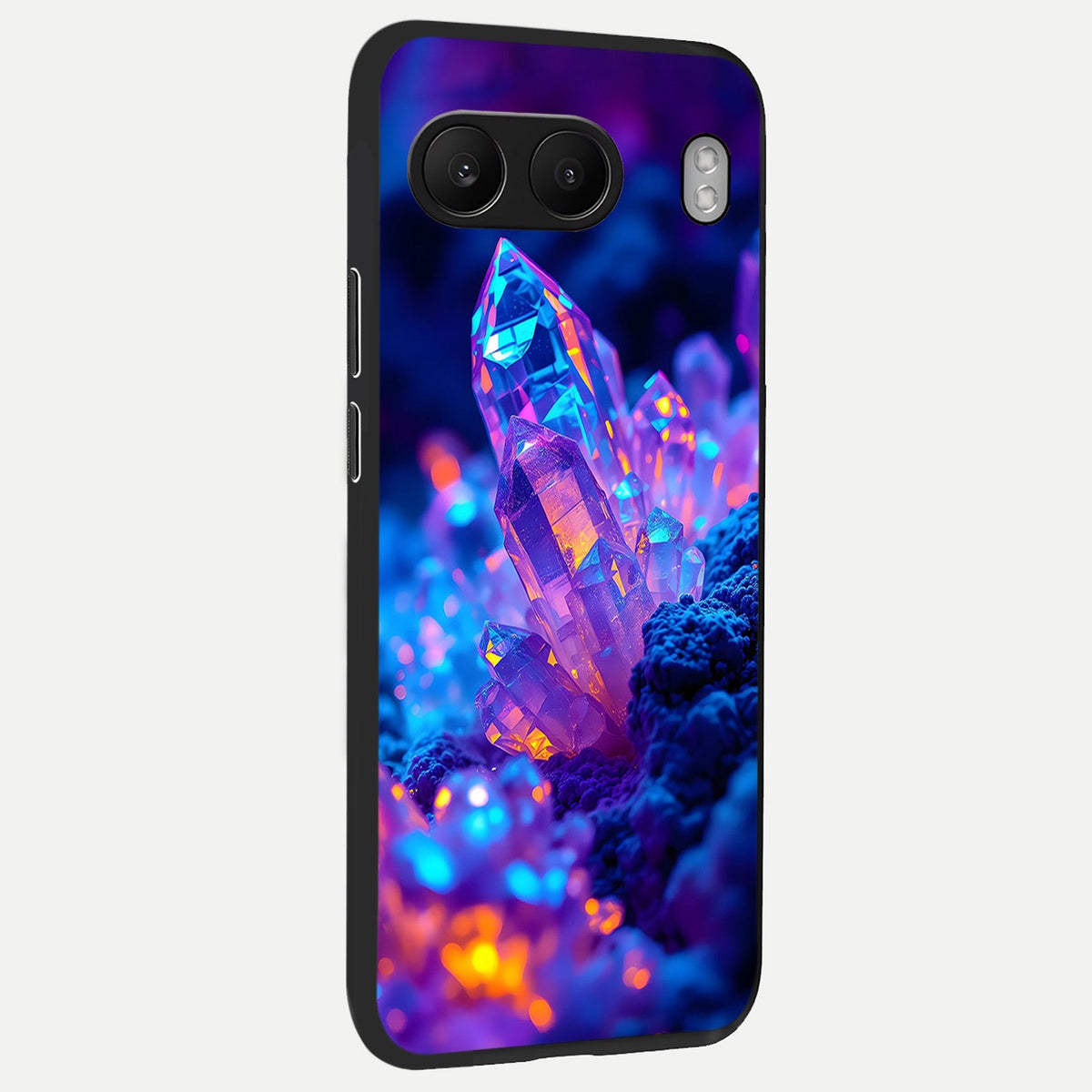  Neon Aura Shards back cover For Oneplus Nord 4 slim fit glass case with vibrant aesthetic design