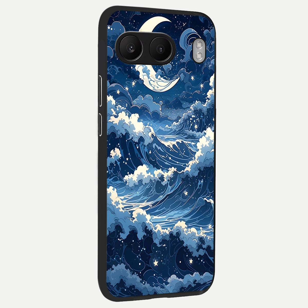  Ocean Moon Waves back cover For Oneplus Nord 4 slim fit glass case with vibrant aesthetic design