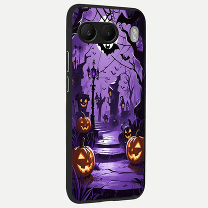  Pumpkin Patch Halloween back cover For Oneplus Nord 4 slim fit glass case with vibrant aesthetic design