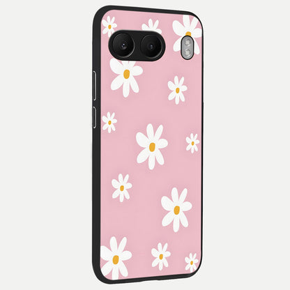  Soft Daisy Bliss back cover For Oneplus Nord 4 slim fit glass case with vibrant aesthetic design