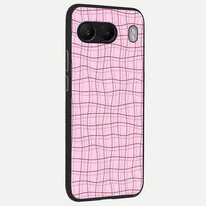  Soft Grid Bliss back cover For Oneplus Nord 4 slim fit glass case with vibrant aesthetic design