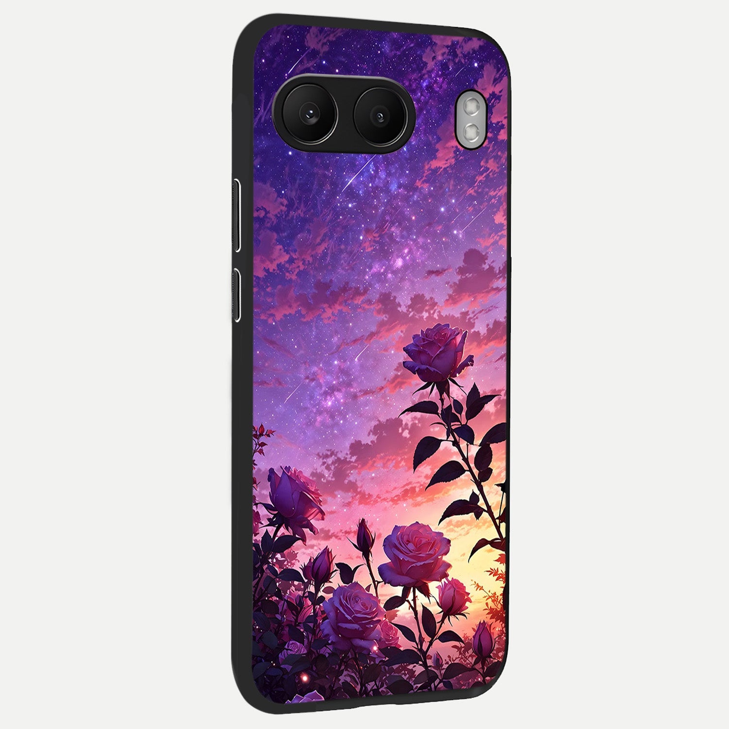  Starlit Rose Twilight back cover For Oneplus Nord 4 slim fit glass case with vibrant aesthetic design