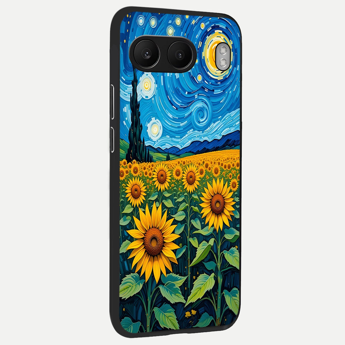  Starry Sunflower Dreams back cover For Oneplus Nord 4 slim fit glass case with vibrant aesthetic design