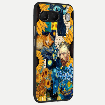  Sunflower Chic Mood Custom Name back cover For Oneplus Nord 4 slim fit glass case with vibrant aesthetic design
