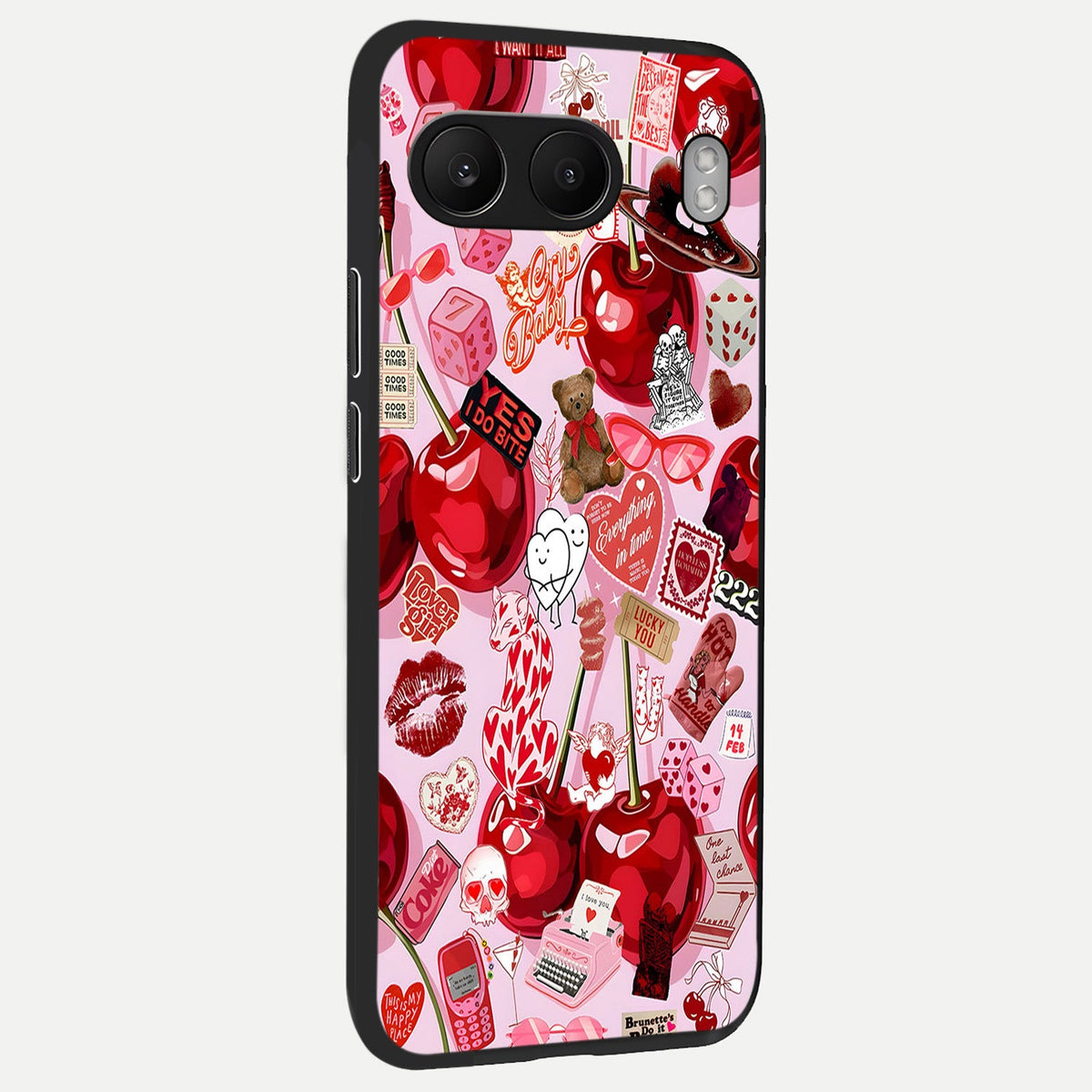  Sweet Cherry Chaos back cover For Oneplus Nord 4 slim fit glass case with vibrant aesthetic design