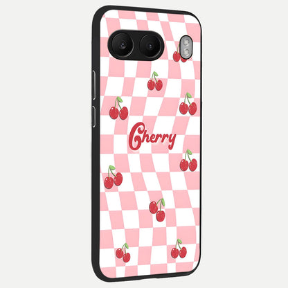  Sweet Cherry Vibes back cover For Oneplus Nord 4 slim fit glass case with vibrant aesthetic design