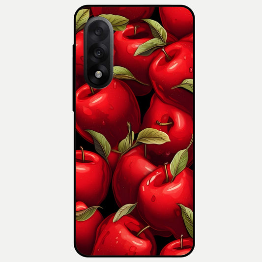  Apple Pattern Glass Case For Oneplus Nord 5 back cover – full design glossy printed glass finish