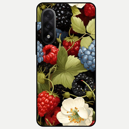  Berry Bloom Charm Glass Case For Oneplus Nord 5 back cover – full design glossy printed glass finish