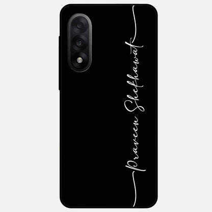  Black Tune Custom Name Glass Case For Oneplus Nord 5 back cover – full design glossy printed glass finish