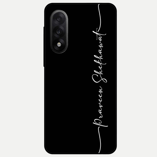  Black Tune Custom Name Glass Case For Oneplus Nord 5 back cover – full design glossy printed glass finish