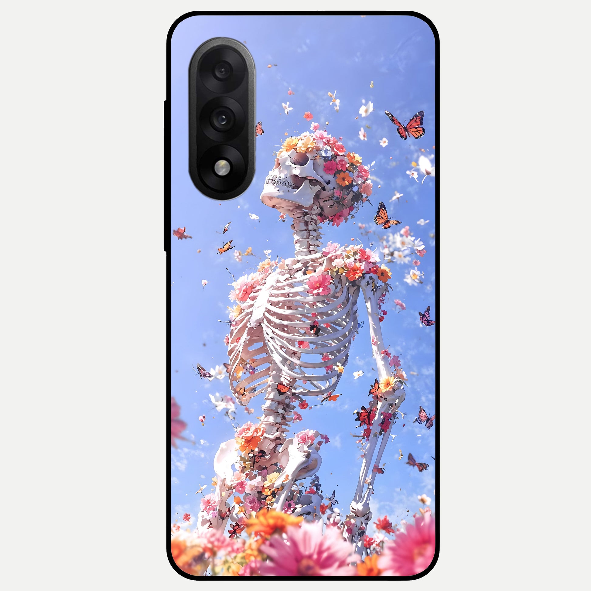  Bloom Beyond Bones Glass Case For Oneplus Nord 5 back cover – full design glossy printed glass finish