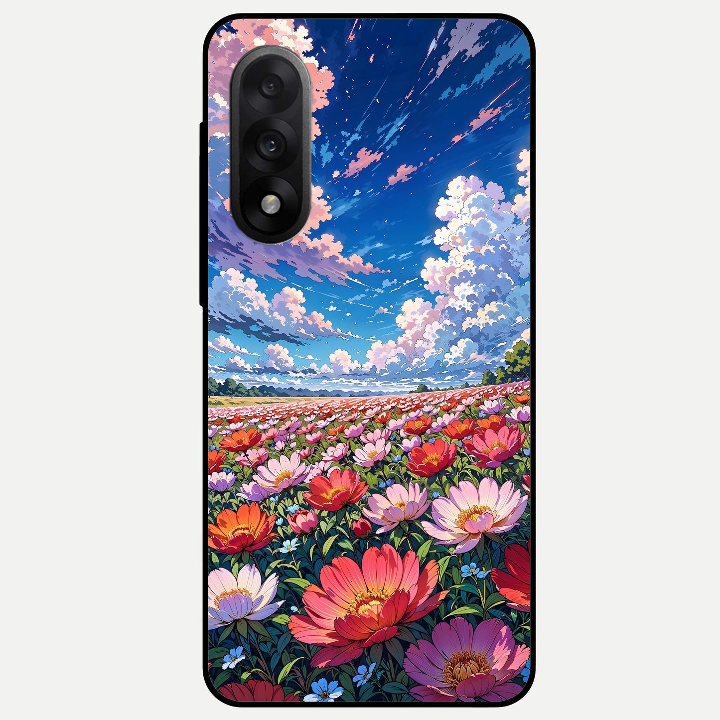  Blossom Sky Field Glass Case For Oneplus Nord 5 back cover – full design glossy printed glass finish