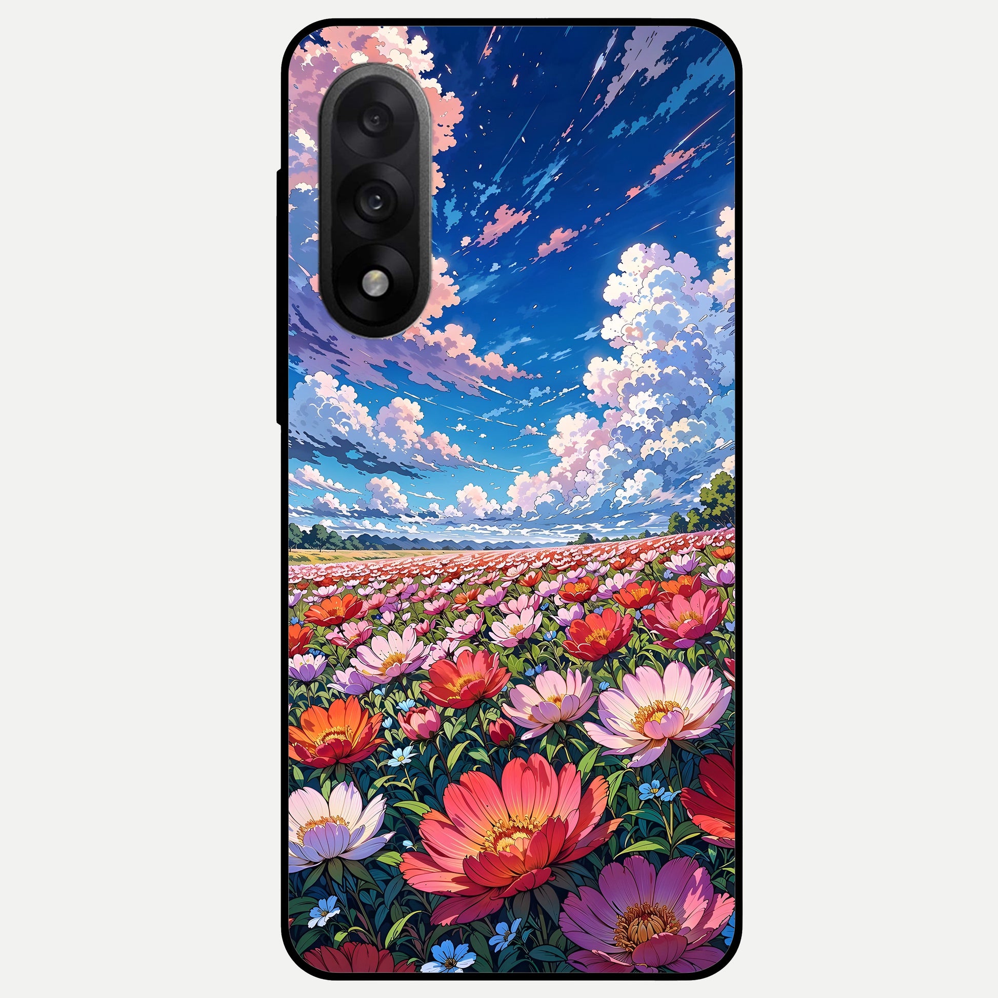  Blossom Sky Field Glass Case For Oneplus Nord 5 back cover – full design glossy printed glass finish