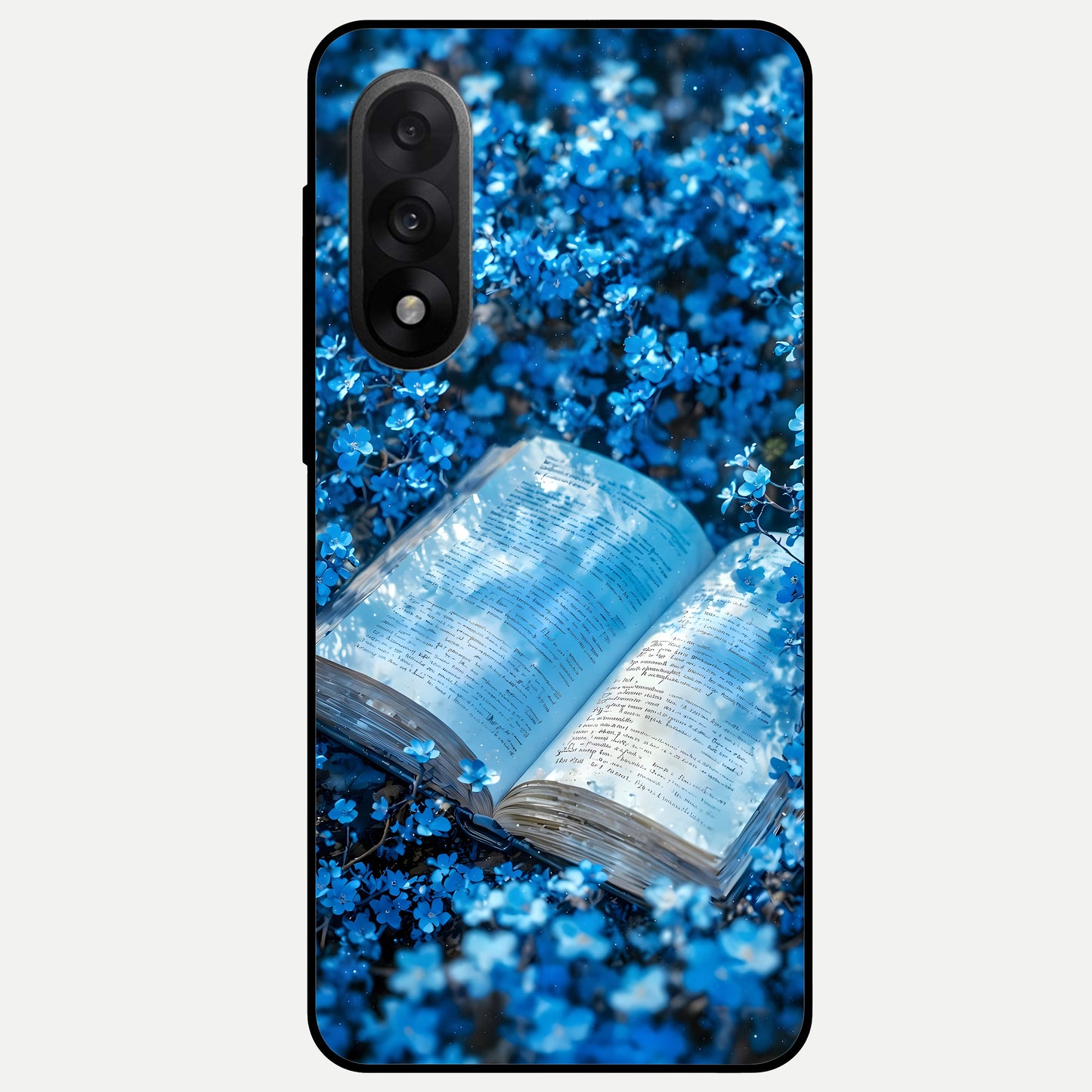  Blue Bloom Tales Glass Case For Oneplus Nord 5 back cover – full design glossy printed glass finish
