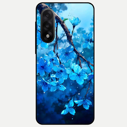  Blue Blossoms Branch Glass Case For Oneplus Nord 5 back cover – full design glossy printed glass finish