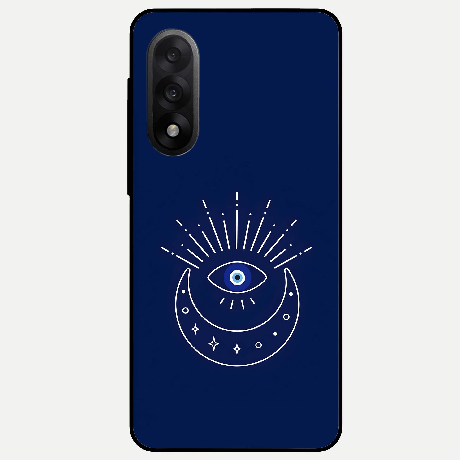  Blue Evil Eye Glass Case For Oneplus Nord 5 back cover – full design glossy printed glass finish