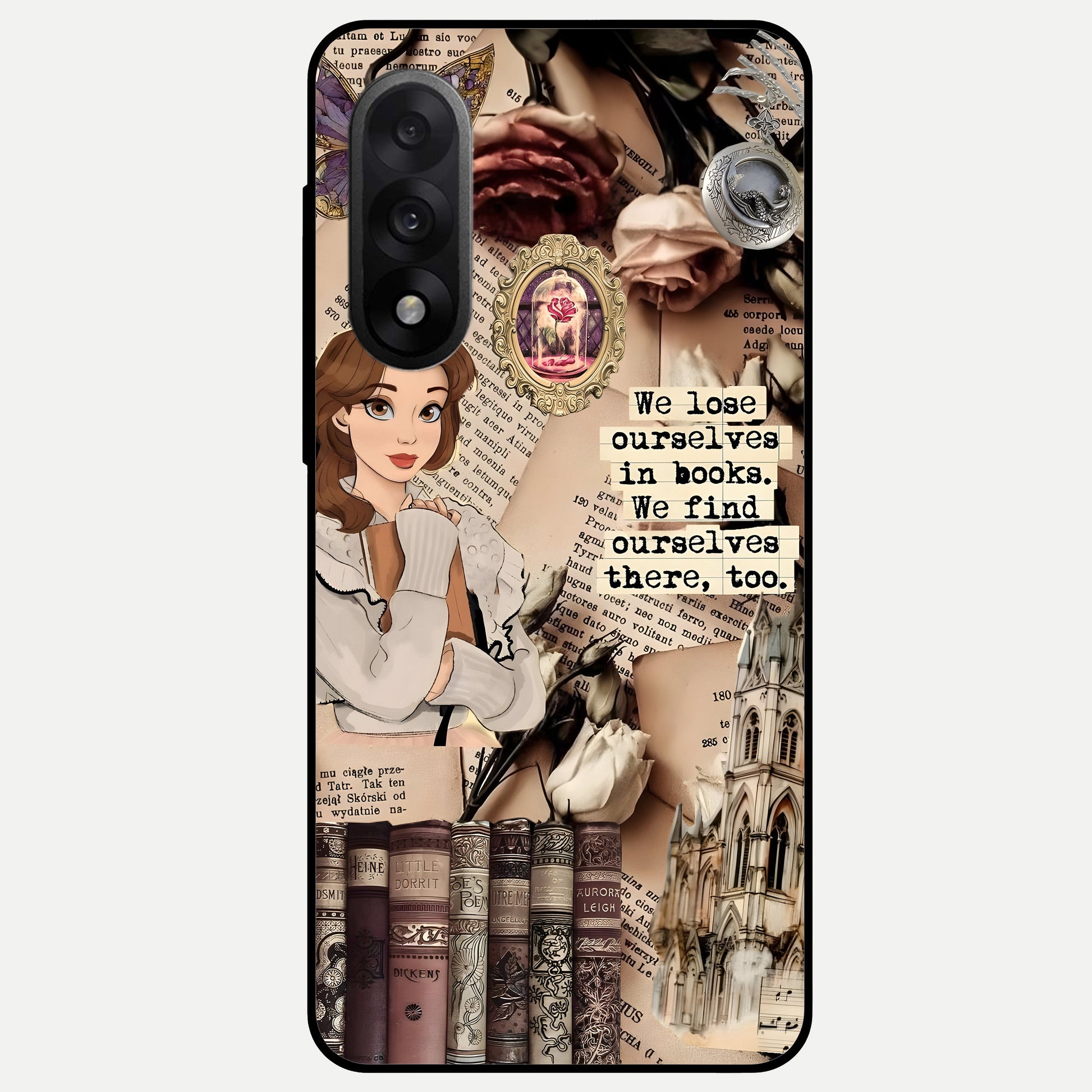  Bookish Dream World Glass Case For Oneplus Nord 5 back cover – full design glossy printed glass finish
