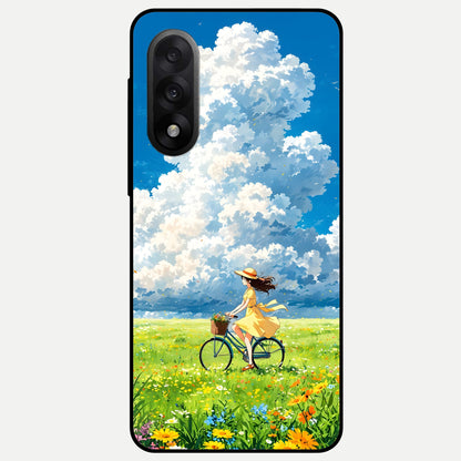  Breezy Meadow Ride Glass Case For Oneplus Nord 5 back cover – full design glossy printed glass finish