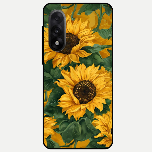  Bright Sunflower Bloom Glass Case For Oneplus Nord 5 back cover – full design glossy printed glass finish