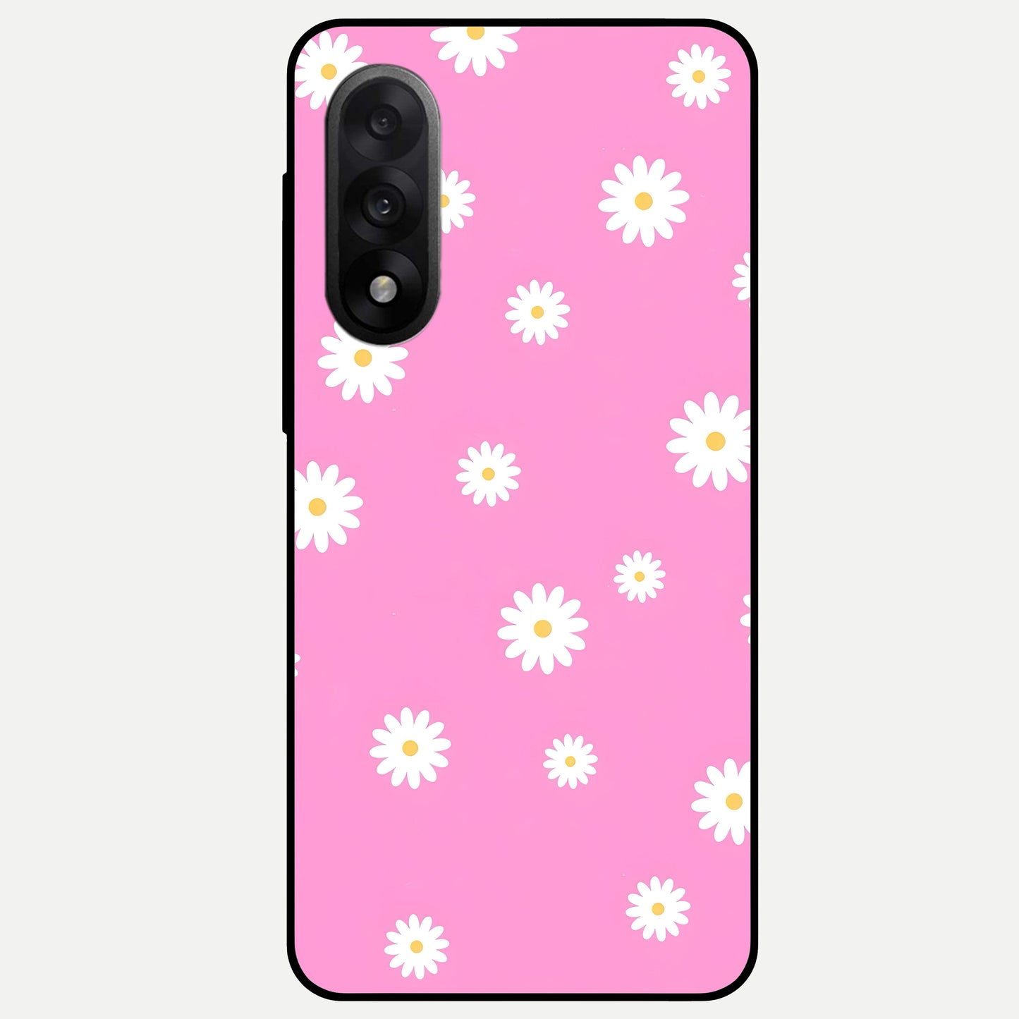  Bubblegum Daisy Pop Glass Case For Oneplus Nord 5 back cover – full design glossy printed glass finish