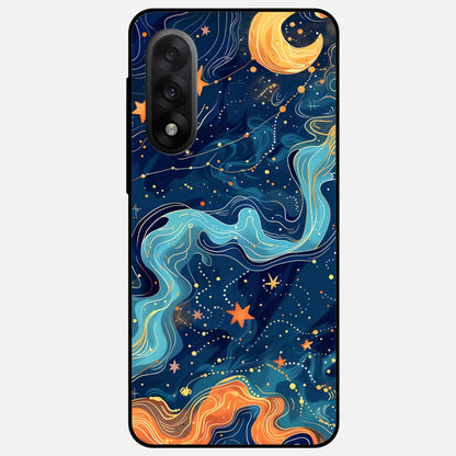  Celestial Dream Flow Glass Case For Oneplus Nord 5 back cover – full design glossy printed glass finish