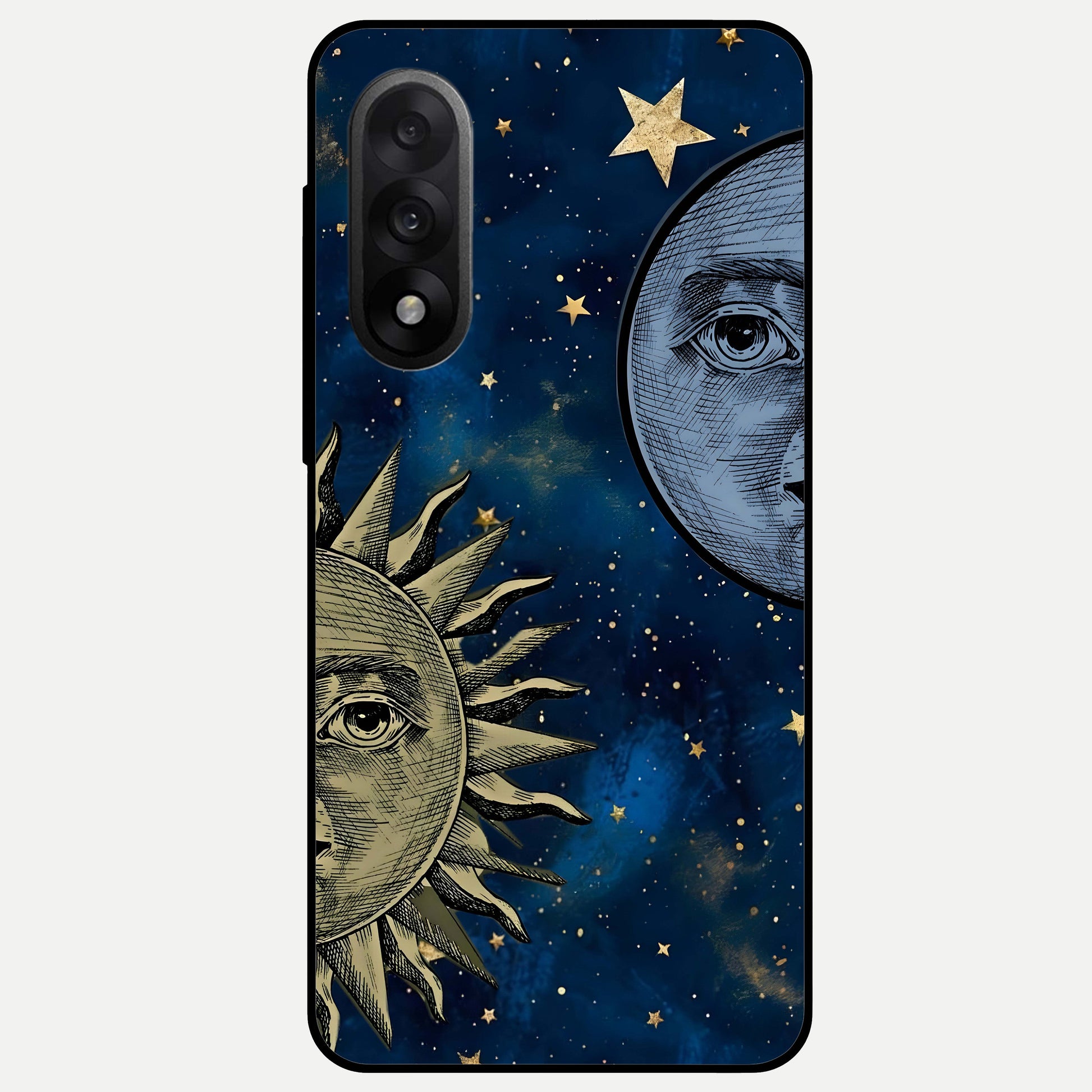  Celestial Moon With Sun Glass Case For Oneplus Nord 5 back cover – full design glossy printed glass finish