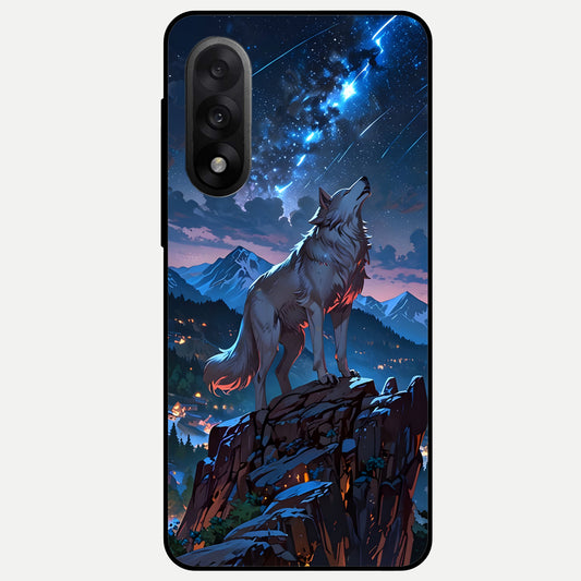  Celestial Wolf Howl Glass Case For Oneplus Nord 5 back cover – full design glossy printed glass finish