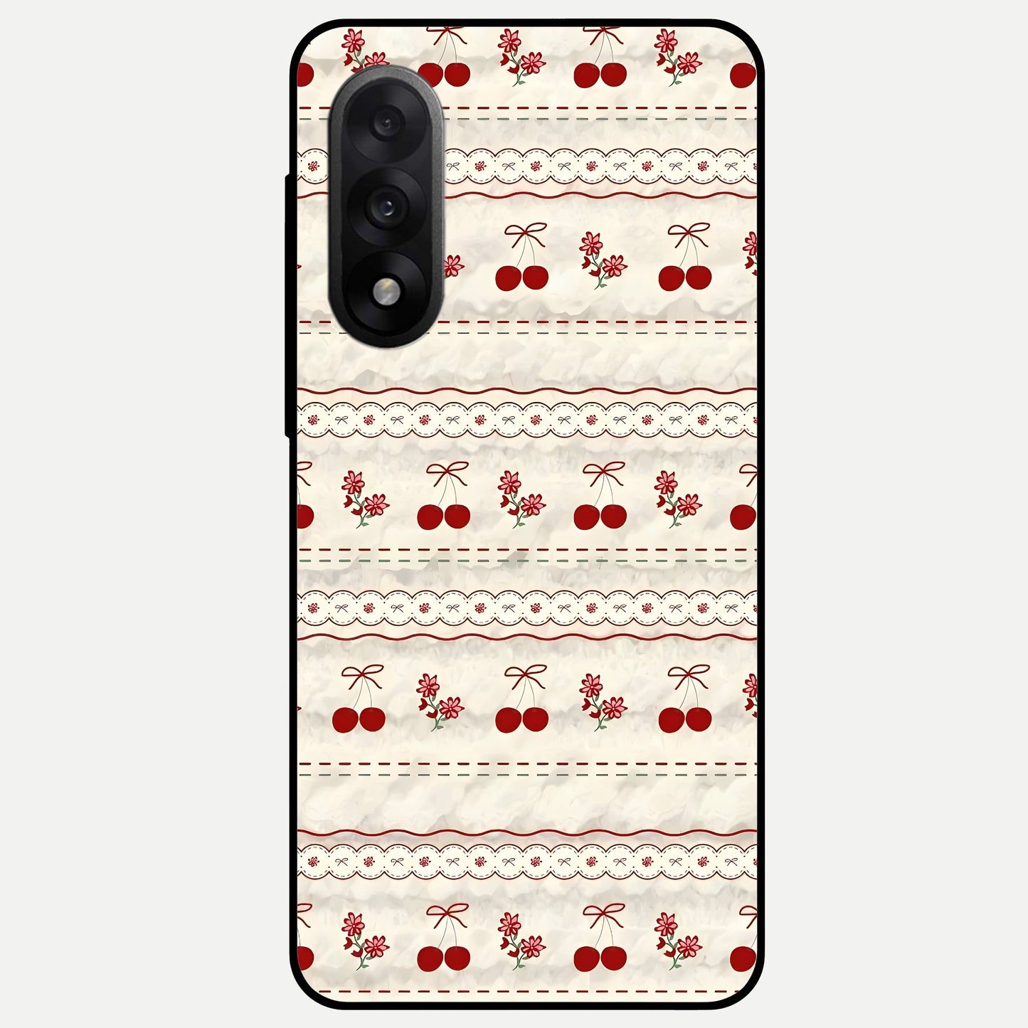  Cherry Bloom Charm Glass Case For Oneplus Nord 5 back cover – full design glossy printed glass finish