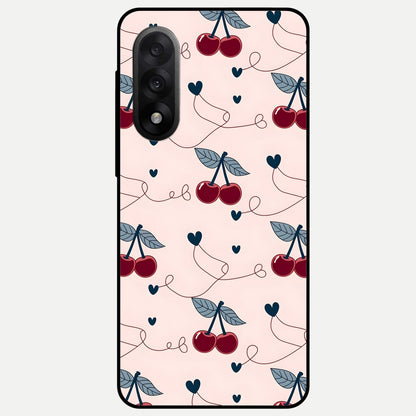  Cherry Heart Line Glass Case For Oneplus Nord 5 back cover – full design glossy printed glass finish